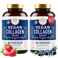 Plant-Based Collagen Booster - Vegan Collagen Supplements for Women and Men Smooth Wrinkles Strengthen Skin Hair Nails and Joints - 2-Pack - 60 Non-GMO Gluten-Free Vegetarian Collagen Pills
